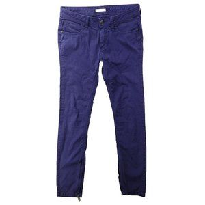 Burberry Brit Bayswater Skinny Ankle Women 29 Navy Chino Pant Zip Ankle 5-Pocket